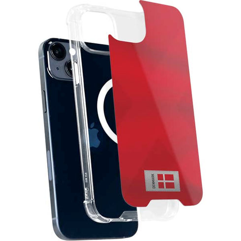 Denmark Soccer Flag iPhone 14 Plus MagSafe Case